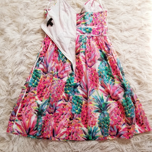 J Crew Painted Pineapple Sun Dress - Picture 7 of 8